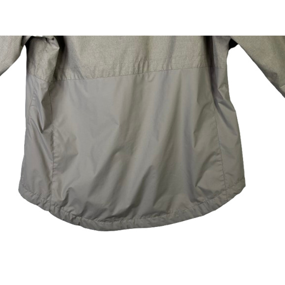 Columbia Womens Large Abbotsville Windbreaker Lightweight Hooded Jacket Gray - Picture 7 of 16
